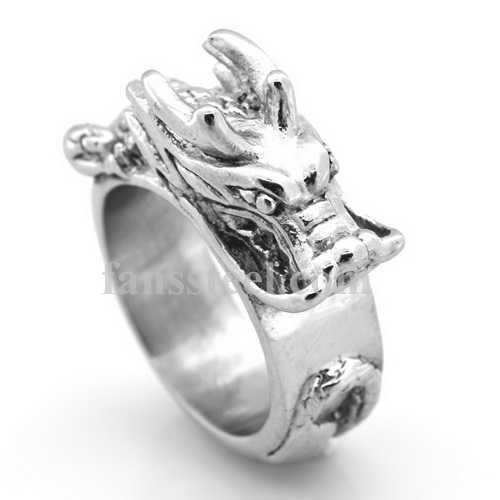 FSR08W03 Spiral Dragon Chinese Zodiac Sign ring - Click Image to Close
